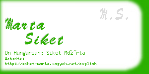 marta siket business card